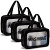 Tbestmax 3 Pack Clear Cosmetic Bags Makeup Bags Large Portable