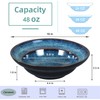 STE-CER Ceramic Pasta Salad bowl, 10" Wide Rim Soup Bowls,