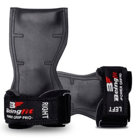 Beingfit Power Grip, Muscle Training, Gym, Hand Grip Grip, Muscle Training Goods, Pull Up Assistance, Genuine 2-Piece Set, Unisex (FREE, BLACK)