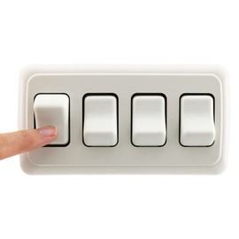 RecPro RV Switch SPST On/Off 4 Gang Bezel | 12V (White)