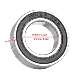 4PCs 15267-2RS Ball Bearing - Rubber Sealed Shielded Miniature Deep Groove Bearings for Machine Tool, Electronic Equipment, Pump Industry(15x26x7 mm)