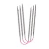 Addi AD1802030-04.50 Double Pointed Knitting Needles, Metal, Pink/Silver, 30 cm,