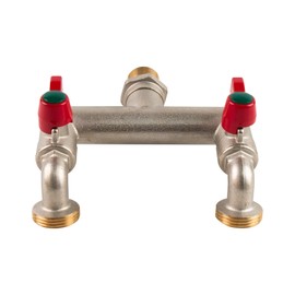 Hydrogarden Outdoor Double Taps Water Faucet, G1/2 Inch Inlet and Two G3/4 Inch Outlet Outside Taps, Frost-Proof Outside Spigot Replacement with 2 Outlets