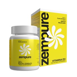 Vitamina D3 | Colecalciferol 4,000 UI | Tabletas Masticables Sabor Naranja | 60 Tabletas | Soporte Óseo y Muscular
