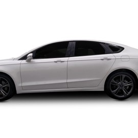 Window Trim Chrome Delete Blackout Precut Vinyl Wrap Overlay Kit Compatible with and Fits Fusion 2013 2014 2015 2016 2017 2018 2019 - Gloss Black