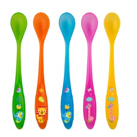 Rotho Babydesign Zoo Line Long Weaning Spoons (Pack of 5)