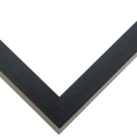 A3 11.7x16.5 Frame Charcoal Black Wood Texture Picture Frame | Solid Wood | 0.75 Inch Moulding Width | 0.5 Inch Rabbet Depth | UV Acrylic Plexiglass, Foam Board Backing, & Hanging Hardware Included