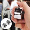WELANE Handheld Counter, 2 PCS Silver Metal Four Digit Counter