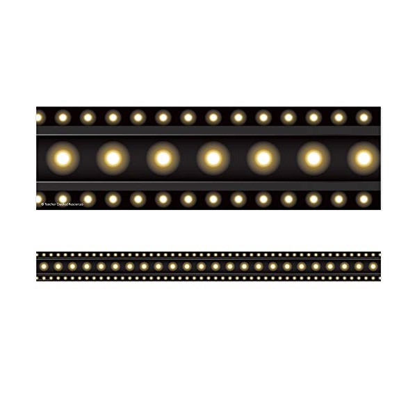 Teacher Created Resources Black Marquee Straight Border Trim - 5613