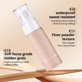 Face Foundations Makeup Foundation, Full Coverage, Soft Matte, Oil Control Concealer, Flawless Cream Formula, Smooth & Long Lasting Waterproof