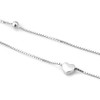 925 Sterling Silver Indian Heart Love Double Chain Adjustable beaded
