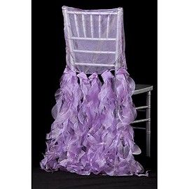 RCZ Decor Victorian Lilac/Wisteria Curly Willow Chiavari Chair Back Slip Cover (1 Count) - Elegant Design, Perfect for Weddings & Special Events