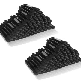 Deksias Eye Shadow Tip, Eye Shadow Brush, Makeup Brush, Makeup Tip, Makeup Tip, 100 Pieces, Double Makeup Tool (Black)