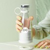 Mini Juice Extractor Bottle White Portable Rechargeable Cordless 4 Blades
