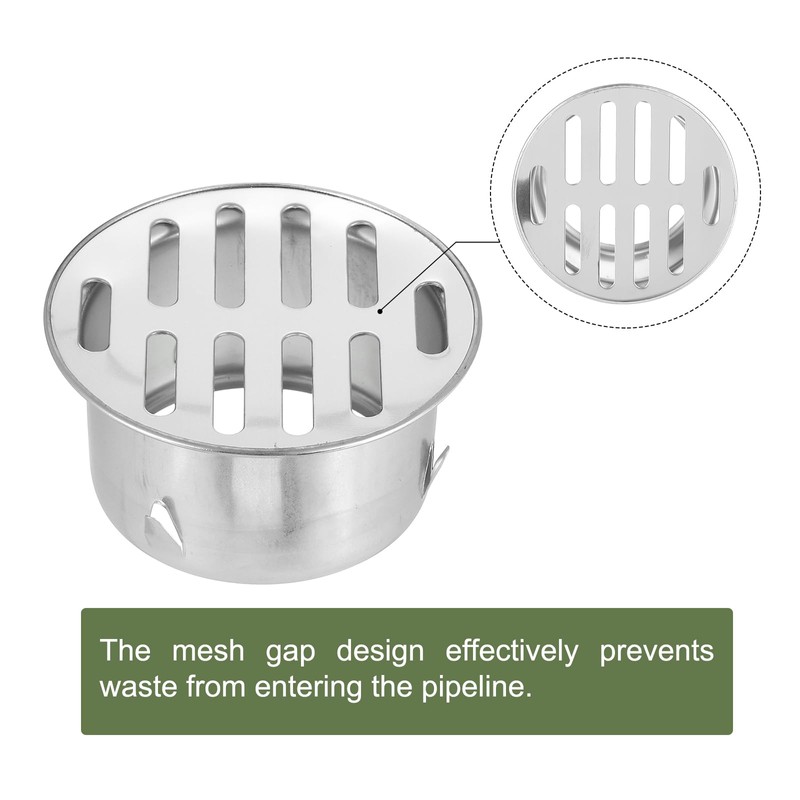 uxcell Floor Drain Cover, Stainless Steel Anti Blocking Drain Cover
