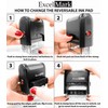 Custom Signature Stamp - Self Inking - Black Ink -