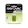 Rayovac, Pila Recargable AAA, 2 Pilas Negro/Verde