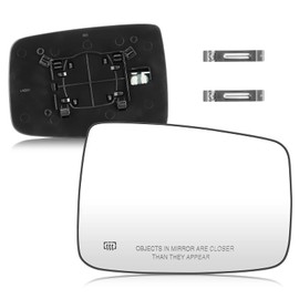 Passenger Right Side View Heated Mirror Glass with Backing Plate Compatible with 2010 Dodge Ram 1500 2500, 2011-2018 Ram 1500 2500 Replace for 68079363AA 68050299AA
