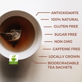 Avocado Leaf Black Tea Blend – Lightly Caffeinated, Healthy Herbal Tea | Immune Support & Booster | Cold Brew or Hot Tea - 15 Tea Bags | 30 Servings (Sugar-Free, Vegan, Gluten Free, and Non-GMO)