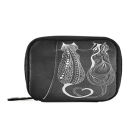 Naanle Vintage Cats Pill Box 7 Day Pill Case Travel Pill Organizer Bag with Zipper Portable Weekly Case My Pills Case Compact Size for Vitamin Supplement Holder