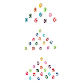 Bindi Pack of 9 Crystal Designer Jewel for Forehead Face Tikka Multicolored Bindiya Stickers Adhesive Stone Indian Traditional Mothers Day Bindi Tattoos for Women Girls Bride Return Gifts