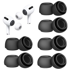 Polislime 6 Pairs Replacement Ear Tips for AirPods Pro 2nd/1st Generation with Cleaner kit,Noise Reduction Holewith & Built-in dust Guard Screen, Silicone Ear Tips for USB-C Charging Case (S/M/L)