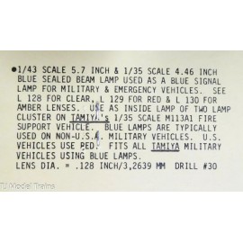 M.V. Products Lenses #131 / Lens .128" Blue (1 pkg)