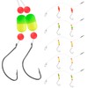 Dr.Fish 5 Pack Pompano Rigs Surf Fishing Rigs Snell Floats
