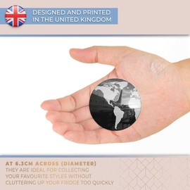 Destination Vinyl ltd Magnet for Refrigerator, Fridge BW - Traveling World Map Airport Lounge for Office, Cabinet and Whiteboard, Magnetic Stickers, 37643