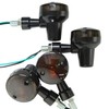 Ager Bike Turn Signals Mini Universal Small Round Smoke x