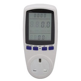 Power Meter Socket LCD Display Overload Protection LED Light Digital Electricity Analyzer Monitor