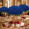 LFF 50 Pcs Blue Fake Roses, Roses Artificial Flowers with