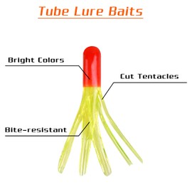 Soft Lures Fishing Jigs Kit, Worm Grub Fishing Lures Jig Head Hooks Kit Grubs Bait Jig Heads Soft Plastic Bait Crappie Jigs Tubes Baits Curved Tail Lure Fishing Lures Kit for Walleye Bass Trout