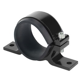 UHANBUT Car Fuel Filter Mounting Bracket, Universal Automotive Oil Pump Clamp Holder Accessories, Aluminum Alloy Vehicle Gas Pump Bracket (Black, 50MM)