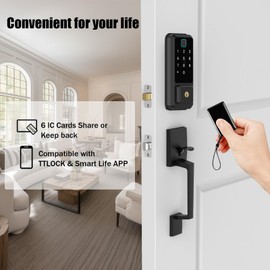 Key Fobs for Smart Fingerprint Door Lock, Keyless Entry Smart Cards for Door Lock, 13.56MHz RFID Key Fobs for Smart Fingerprint Door Lock, 6 PCS IC Cards for WiFi Door Lock TTLock Smart Bluetooth