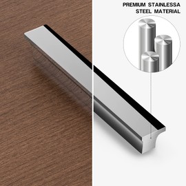 AOKENBAO 4inch Polished Chrome Cabinet knobs Chrome knobs Chrome Drawer knobs Chrome pulls Silver Cabinet knobs(2-Piece Set of high-end Ultra-Deluxe Polished Chrome)