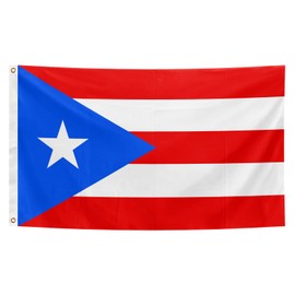 Puerto Rico Flag 3x5 Ft Polyester Fiber Puerto Rico Flag for Wall, Garden, Party, Celebration, Indoor and Outdoor Decoration with Brass Grommets