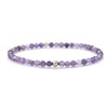 BERGERLIN Genuine amethyst bracelet with 925 Sterling silver - real
