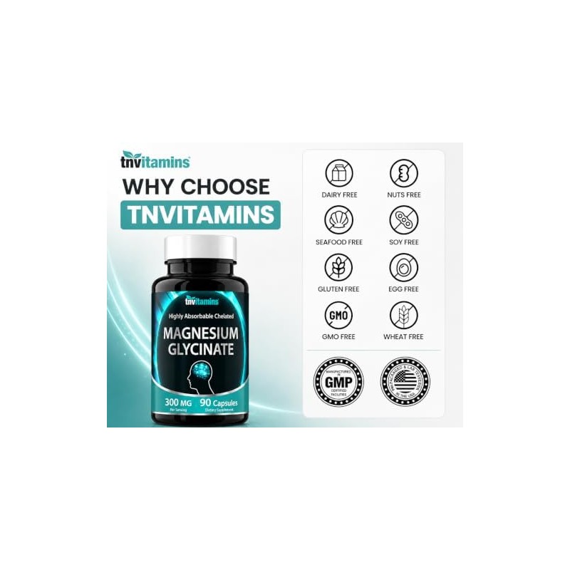Tnvitamins C psulas de Glicinato de Magnesio