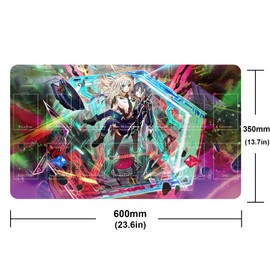 sabermaster Card Rubber playmat Mat Duel Mat Gaming Competition Pad Mat Card Binder Deck 23.6x13.7in (Sky Striker Mobilize - Linkage)
