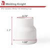 Welding Knight #12 Ceramic (Twin Pack) White TIG Welding Cups