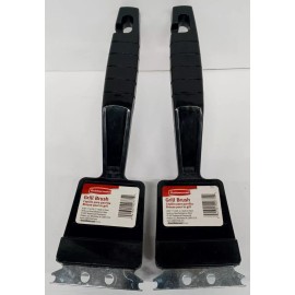 Rubbermaid Lot of 2 Rubbermaid BBQ Grill Brush Brass Bristles Steel Scrape G100/71-G100-1