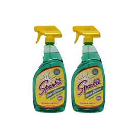 Sparkle Glass Cleaner Spray, New Green Formula, V.O.C Free, Leaves No Streaks, 33.8 FL OZ Spray Bottle (Pack of 2)