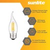 Sunlite LED Filament CA11 Flame Tip Chandelier Light Bulb, 4