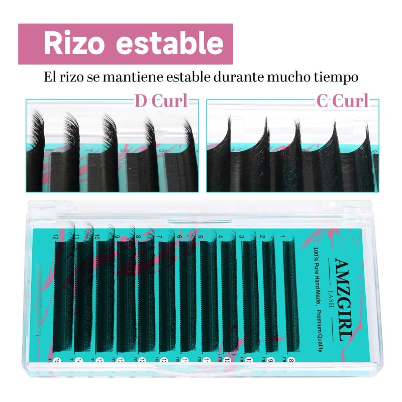 Extensiones De Pestañas 3d-8d W Profesional 0.07 Mm 8-15 Mm