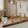 SheeChung 16 Oz Mason Jar Liquid Soap Dispenser, Glass Hand