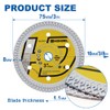 HIGHDRIL 3PCS Tile Diamond Blade,3In/75mm x Arbor 3/8Inch/10mm X Mesh