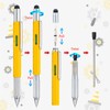 4 Pieces Multitool Pen with Extra Refill, 6-in-1 Tool with