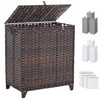 Laundry Hamper with Lid, 190L Large Laundry Basket 3 Section