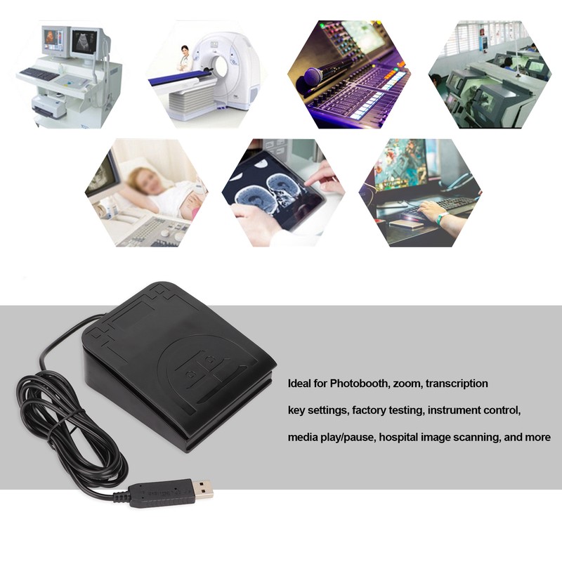 USB Foot Switch Pedal MIDI Controller Ergonomic Design Single Foot